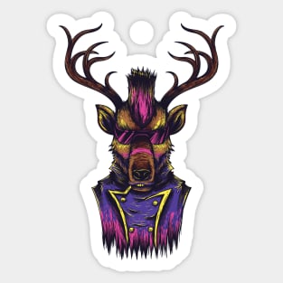 Deer Punk Sticker